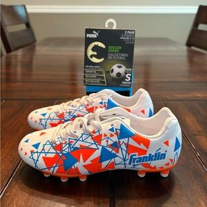 New Franklin Kids Soccer Cleats Size 13 + Puma Soccer Socks